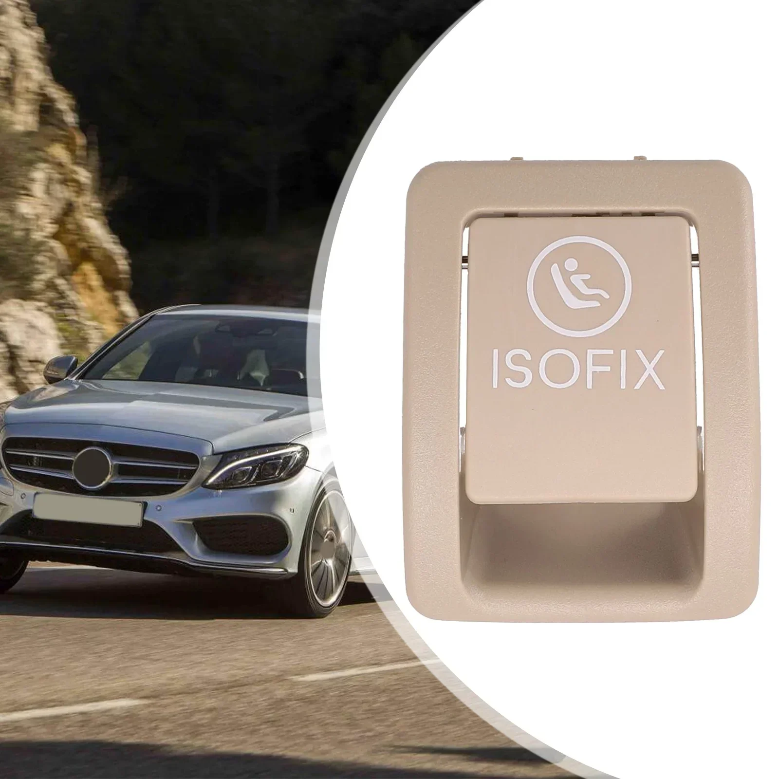 Beige A2059200513 ISOFIX Cover For Mercedes For Benz C Class W205 C300 C350 C200 C180 Rear Child Seat Switch Cover Accessories