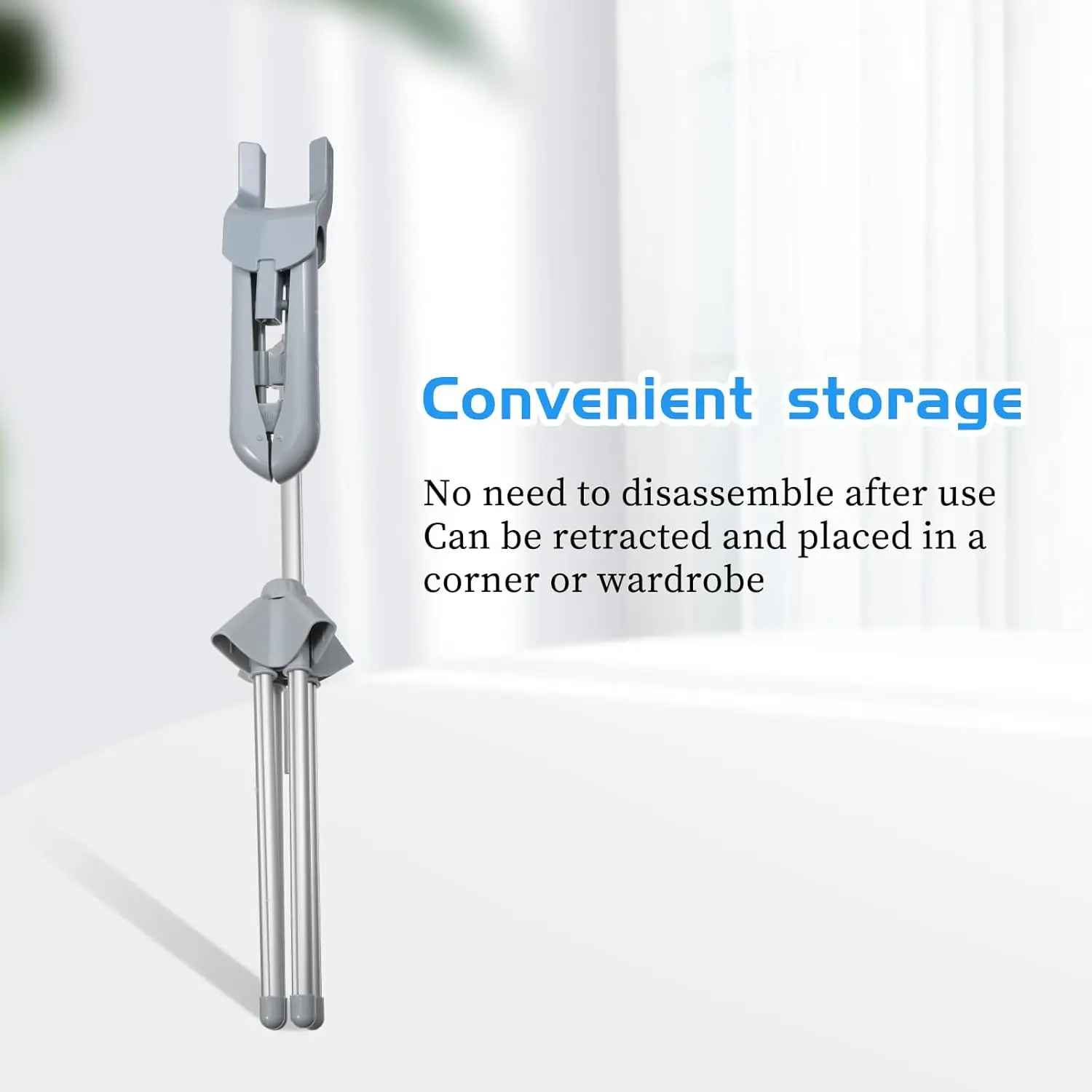 Portable Foldable Garment Steamer Rack with Ironing Glove for Dresses, Pants, Shirts (32-63 Inch)