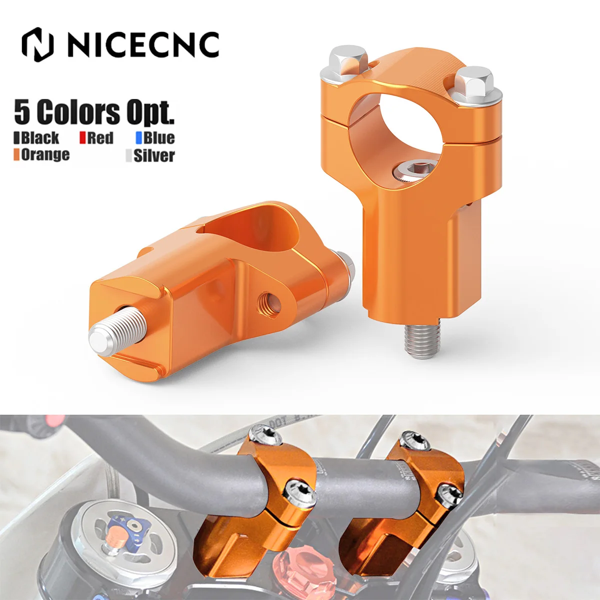 NICECNC For KTM EXC 300 EXCF 450 350 Husqvarna TE 300 250 FE 450 350 2016-2023 GasGas EC 300 Handlebar Support Clamp Bracket Kit