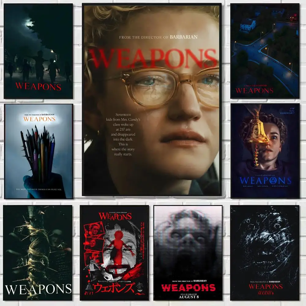 Horror Movie W-Weapons Poster Self-adhesive Art Waterproof Paper Sticker Coffee House Bar Dorm Room Wall Decor
