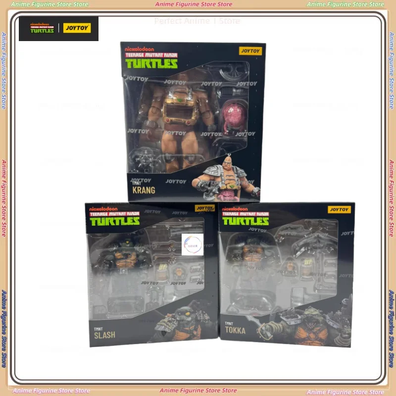 JOYTOY Dark Source Tortugas Ninja Mutantes Adolescentes - Vilão Kron, Fúria, Toca, 1:18 Soldado de ação completa, Figura de jogo moldada