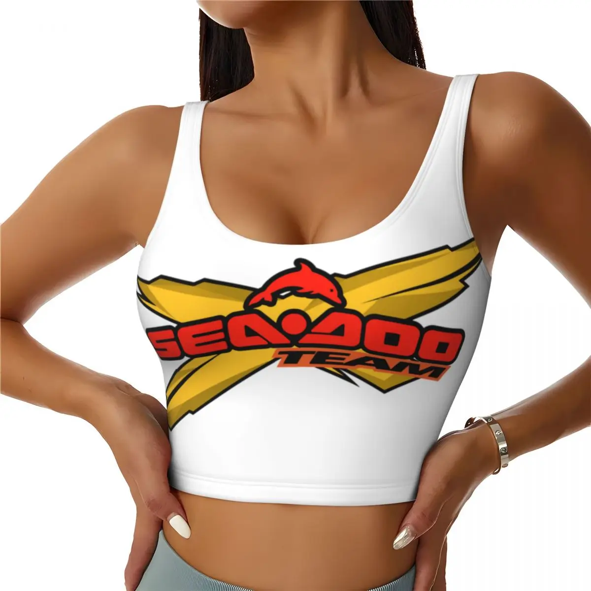 

Пользовательские Sees Watercraft Pontoon Jetski Boats Doos Спортивный бюстгальтер для женщин Ударопрочный укороченный топ для тренировок и йоги