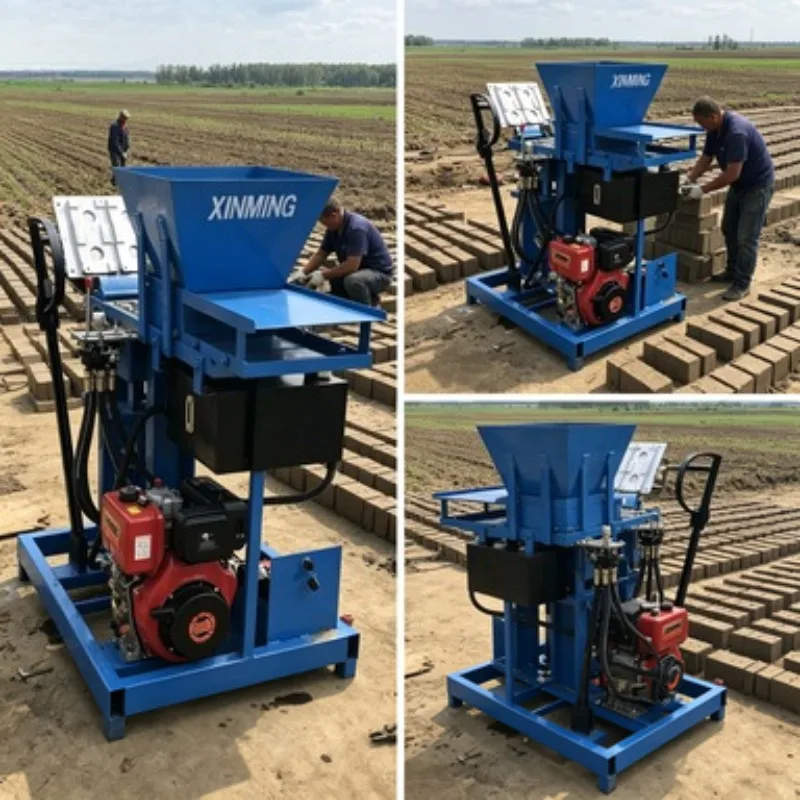 Heavy-Duty Automatic Diesel Brick Making Machine Concrete Brick Making Machine Brick Making Machinery Full Set