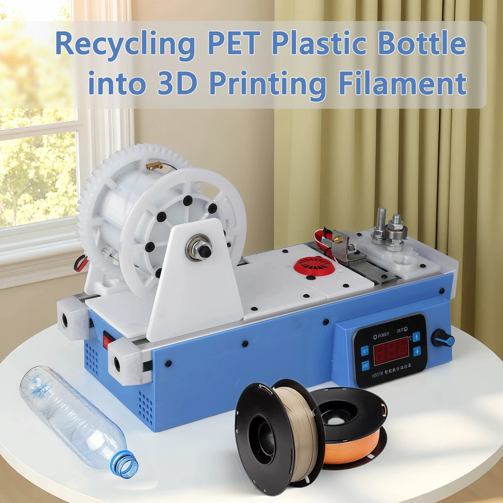 3D Printer Filament Maker Extruder Machine PET Bottle Plastic Recycling Extrusion Machine 3D Printing Consumables Equipment