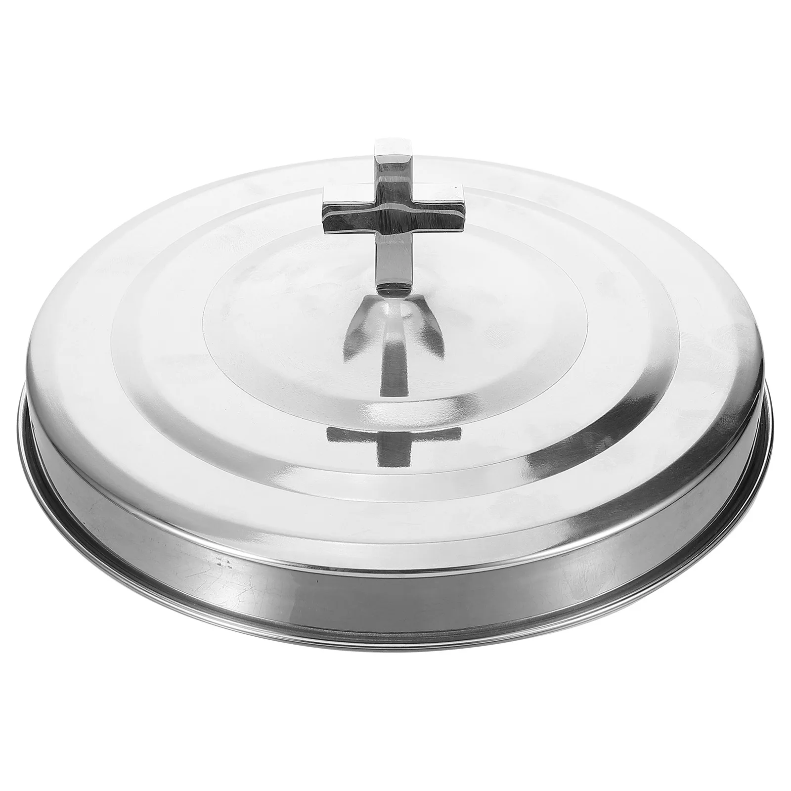 

Металлическая большая крышка для подноса для причастия, сменная крышка из нержавеющей стали для церковного поклонения, религиозная церемония, крышка для подноса для причастия