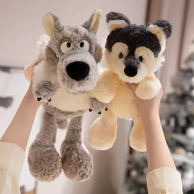 25/35cm New Imitation Wolf Penguin Husky Gorilla Doll Soft Fill Plush Toy Cartoon Anime Cute Gift for Girlfriend Fun Doll