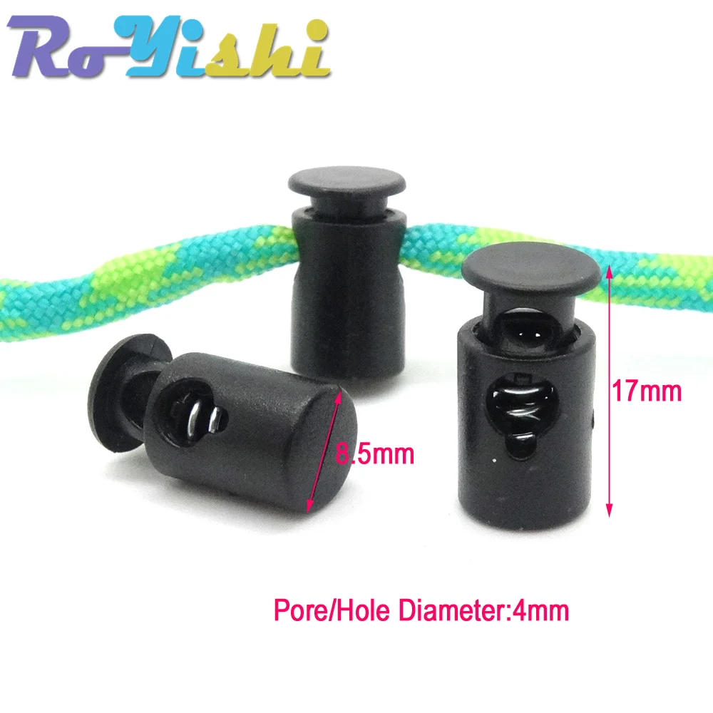 10 Pcs/Pack Mini Cord Lock Stopper Widely Used For Garment Accessories/Bags/Shoe Lace Black