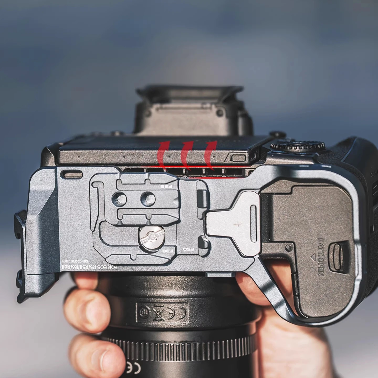 FALCAM دعامة لوحة L سريعة الإصدار لكاميرات Canon EOS R5C R5 R6 R5II R6II - نظام تركيب سريع لـ Gimbal، Tripod، المنزلق