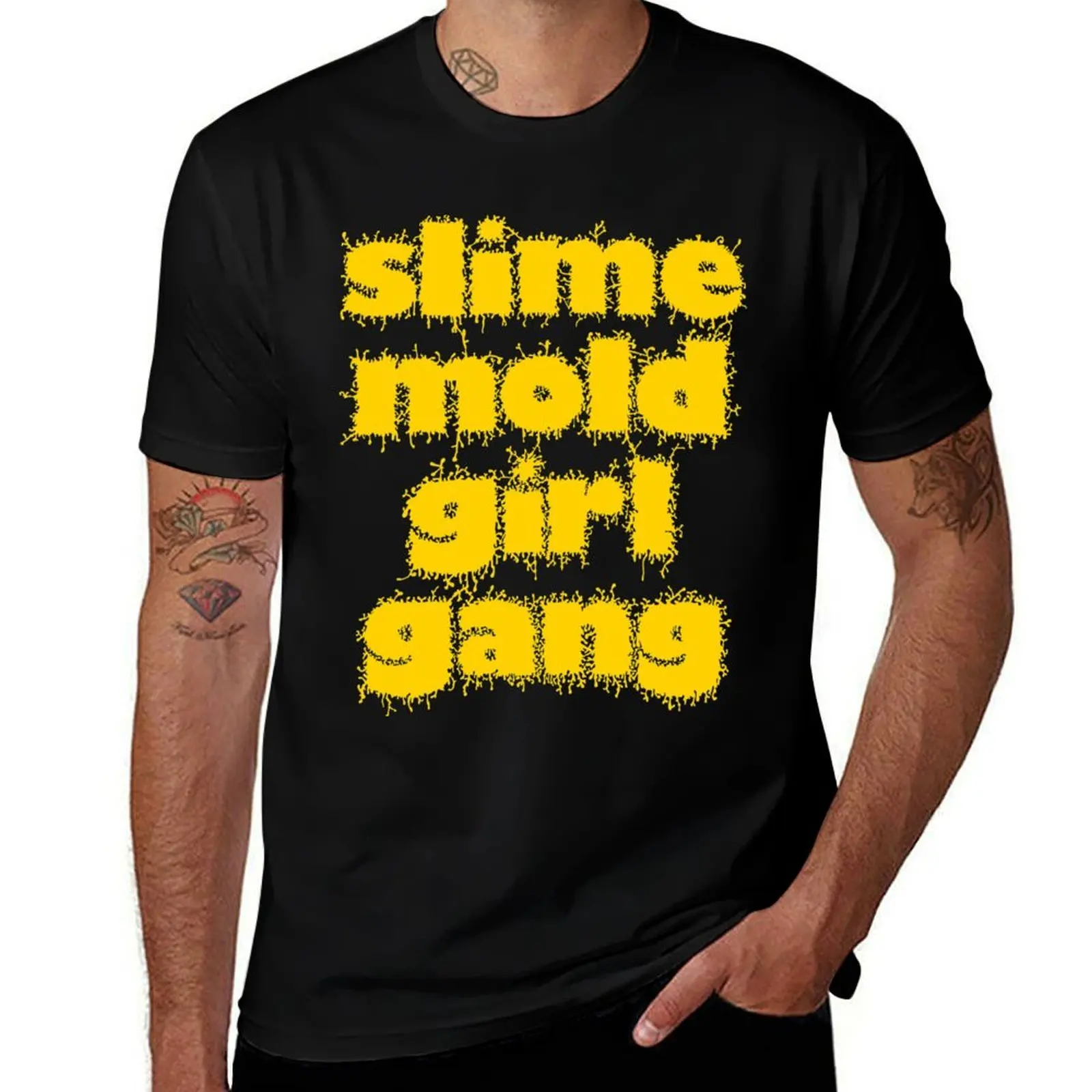 Slime Mold Girl Gang T-Shirt Everyday Wear Basic Short Sleeve Top T-Shirt