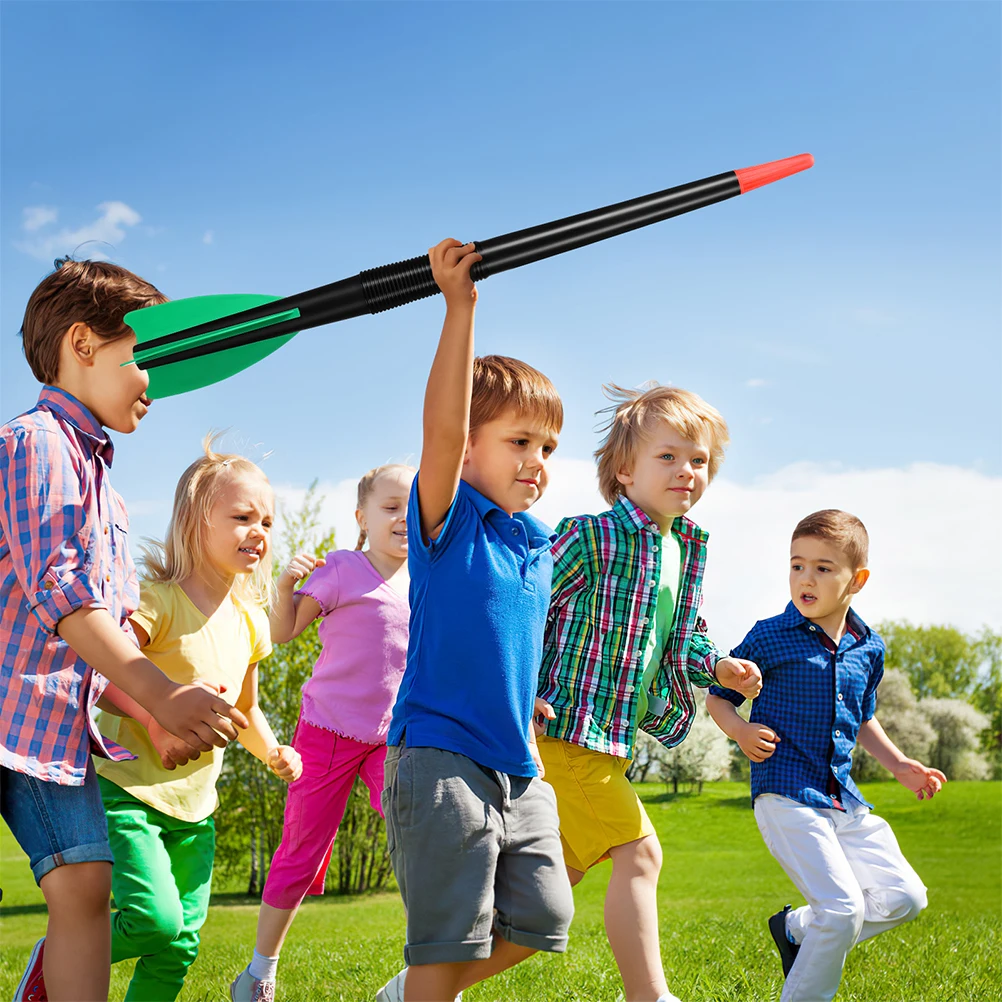 2 قطعة تدريب الأطفال Javelin البلاستيك رمي Javelin آمنة لينة تلميح اليد التنسيق العين ممارسة المعدات قاذف كرة القدم