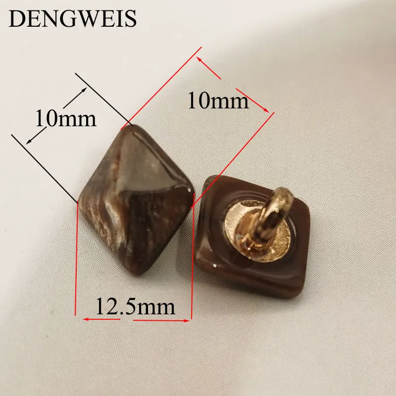 Resin And Metal Combination Small Buttons Women Shirt Cuffs Clothing Sewing Accessories Sewing Buttons 10pcs/Lot 12.5mm