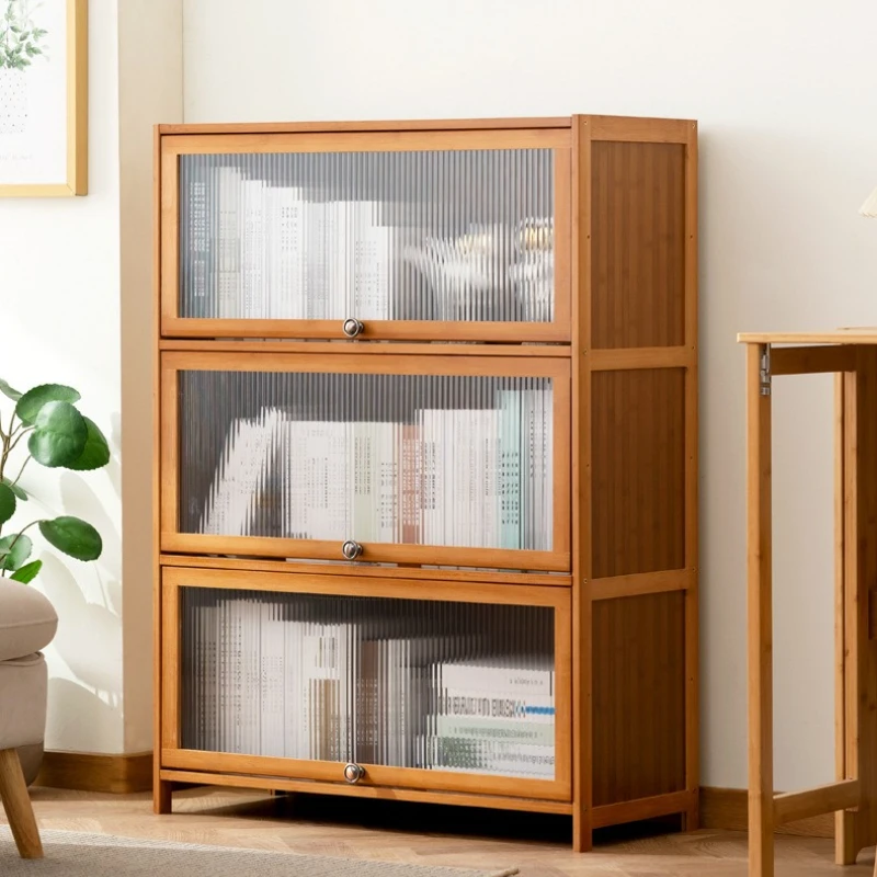 

Floor-to-ceiling bookcase Household modern simplicity with door dustproof simple floor-to-ceiling multi-layer wall storage rack