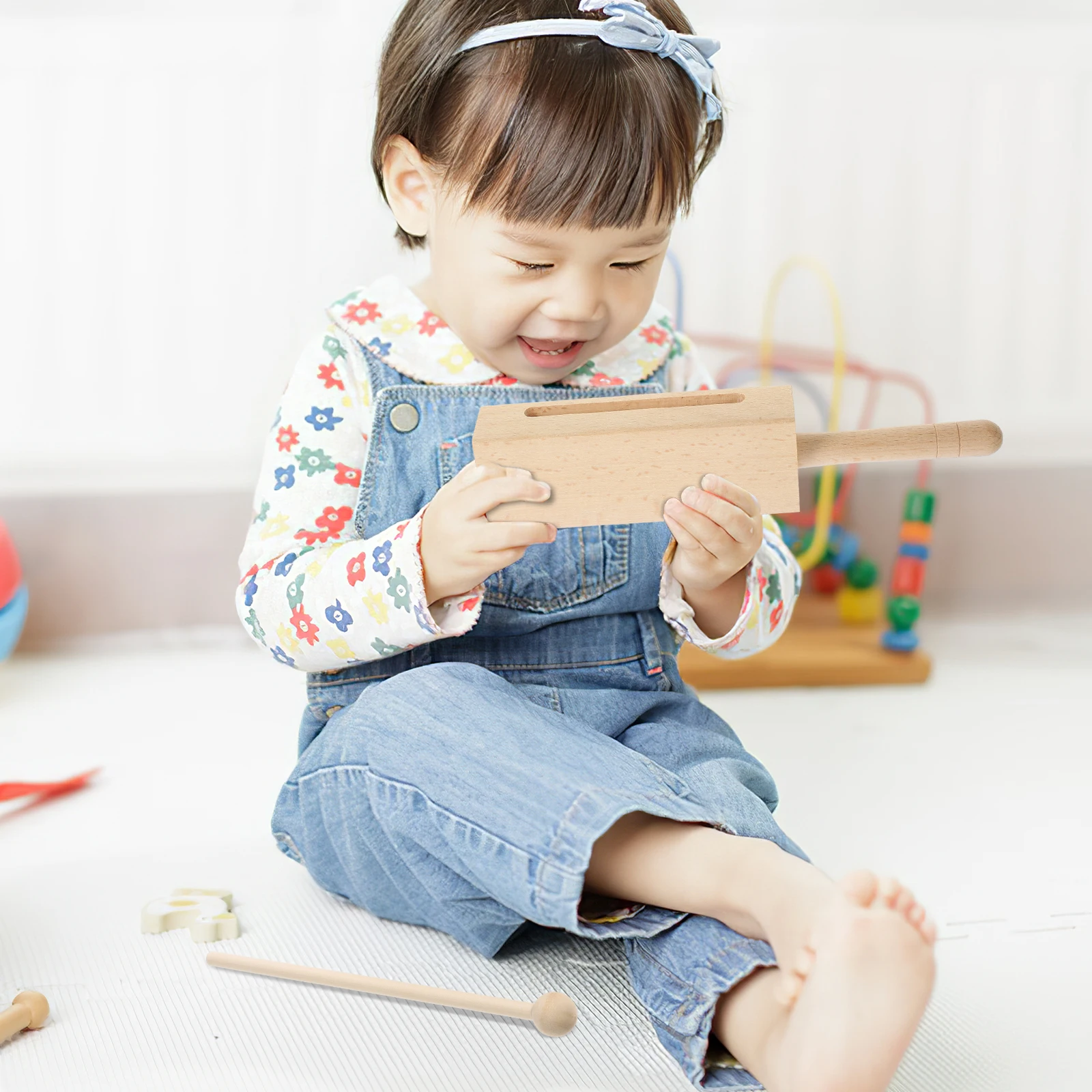 

Percussion Square Stick Kids Musical Instruments Wood Mallets Rhythm Sticks Wooden Equipment Child Hand