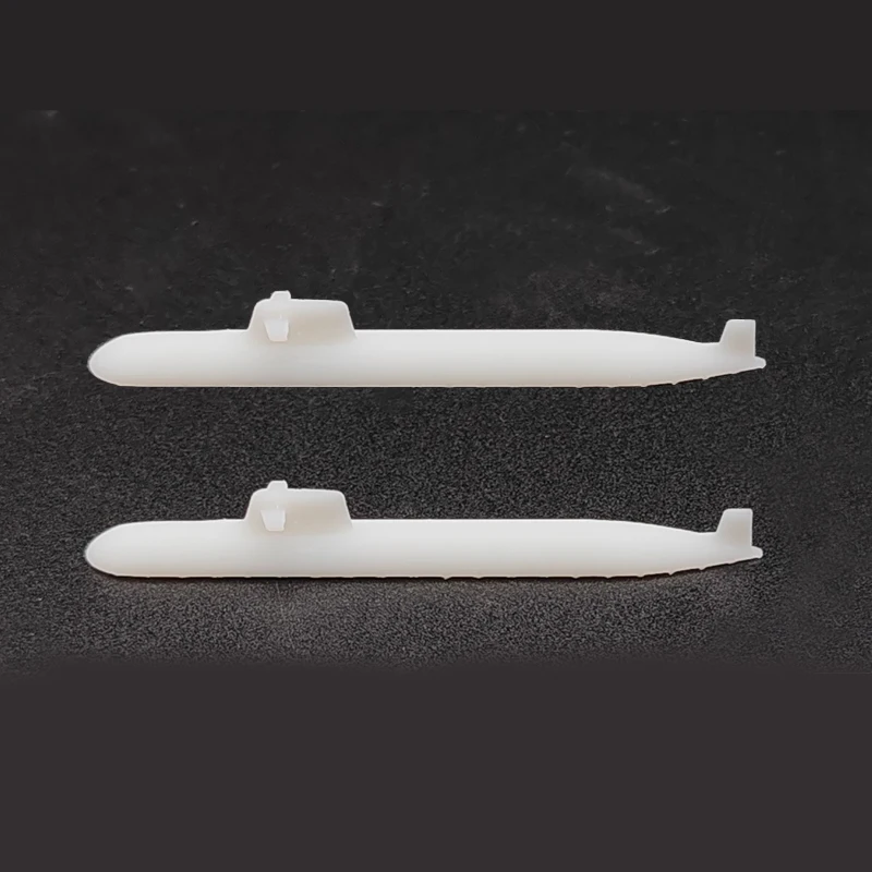2PCS Resin Type 093B Attack Nuclear Submarine 1/2000 1500 1250 Scale Underwater Vessel Waterline Model for DIY Desktop Ornament