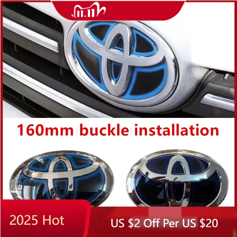 pour-toyota-2026-nouveaux-capuchons-de-moyeu-160mm-serie-de-voiture-serie-de-cristal-3d-cristal-voiture-logo-hybride-badges-calandre-pour-toyota-highland