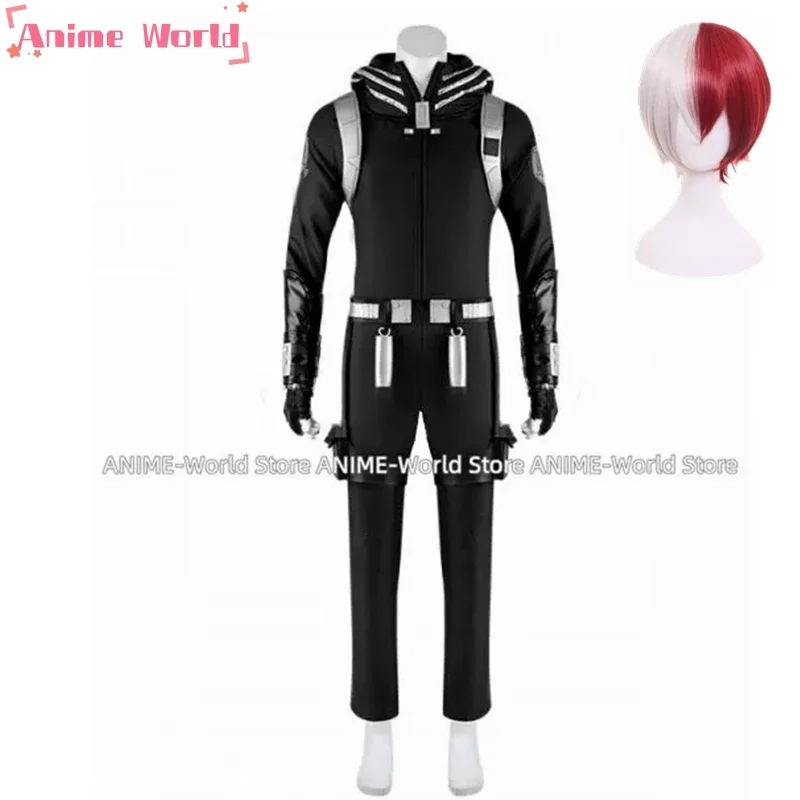 

《Custom Size》Anime Todoroki Shoto Suit Cosplay Costume Wig Halloween Costumes Men
