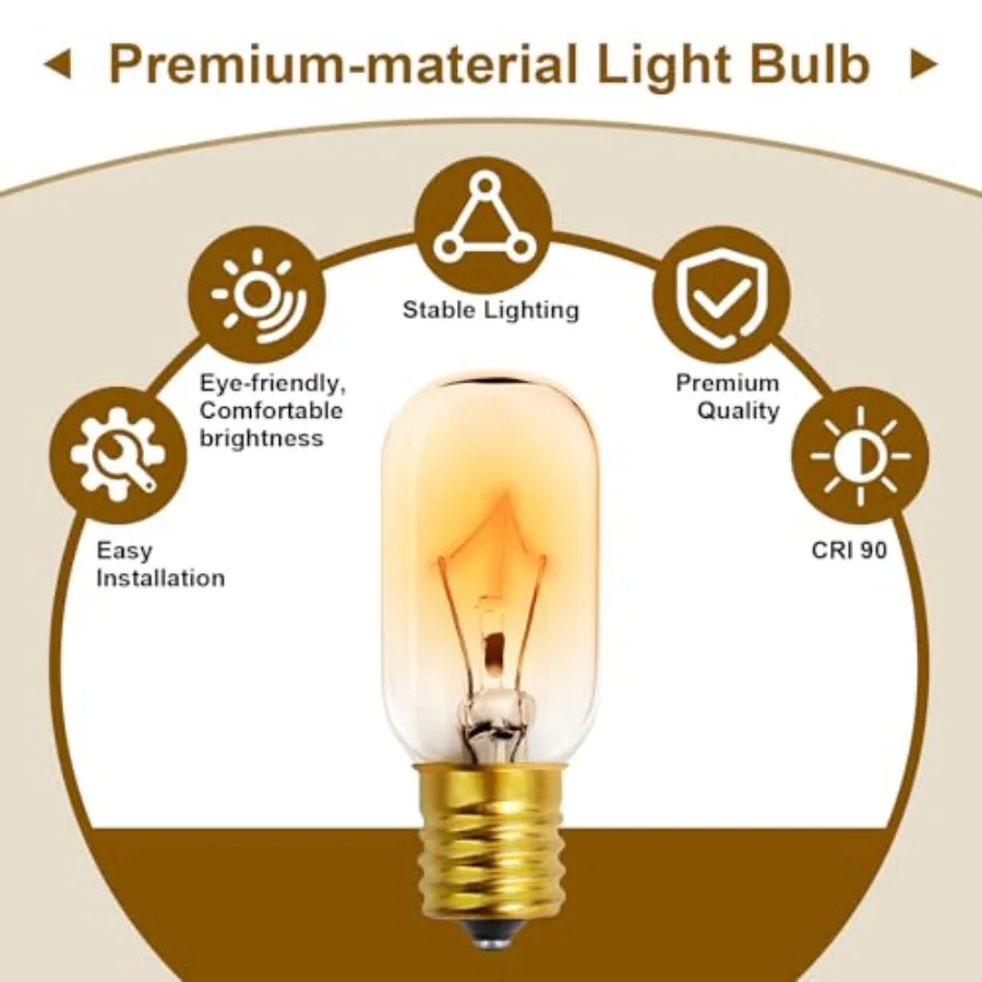 6912W1Z004B Microwave Light Bulb Compatible with LG Frigidaire Kenmoree Whirlpooll Range Microwave, 4 Pack Appliance Bulb Kitch