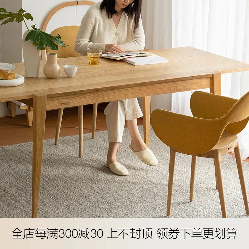 Zhiyin Original Sen Fold Long Table Solid Wood Simple Foldable Multi person Small Family Oak Dining Table Folding Table