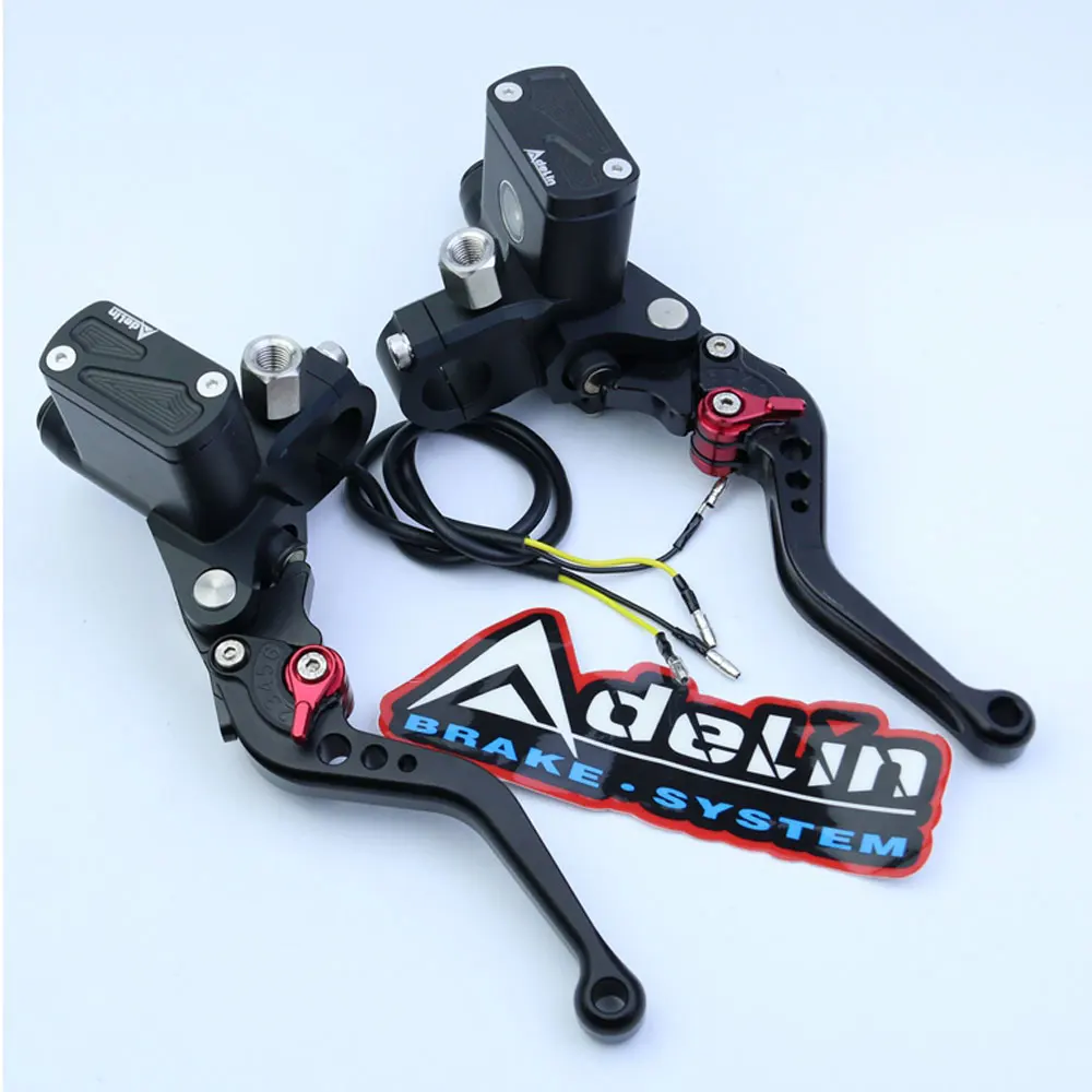Adelin Hauptbremszylinder, hydraulische Kupplung, Motorrad-Flüssigkeitsbehälterhebel, universell, 22 mm, für Honda, Yamaha, Kawasaki, Suzuki