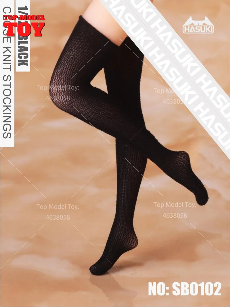 HASUKI SB01 SB03 SB04 1/12 ثلاثية الأبعاد عالية الجوارب جوارب متماسكة جورب الملابس والاكسسوارات صالح 6 ''أنثى الجندي عمل الشكل الجسم الدمى #6