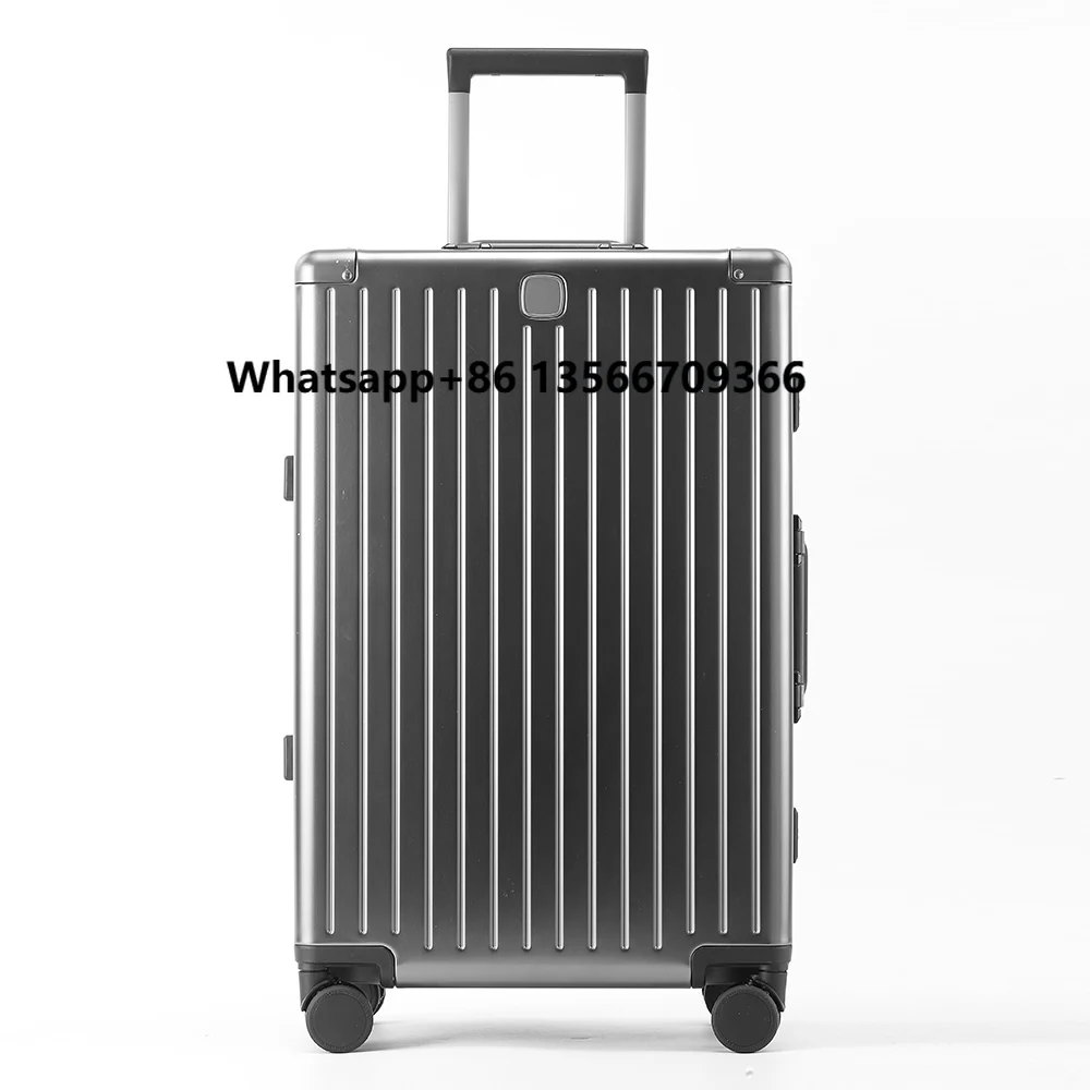 

New Fashion Large Capacity 28 Inch Trolley Case 20 Inch Sturdy All Metal Aluminum Magnesium Alloy Luggage Portable Travel Unisex