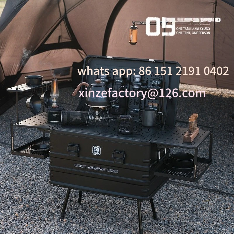 

Customizable Outdoor Aluminum Box Multifunctional Modular Storage Storage Aluminum Alloy Coffee Box Set