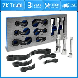 【NEW!】9-piece ratchet socket wrench set, crowbar adapter, includes 1/2