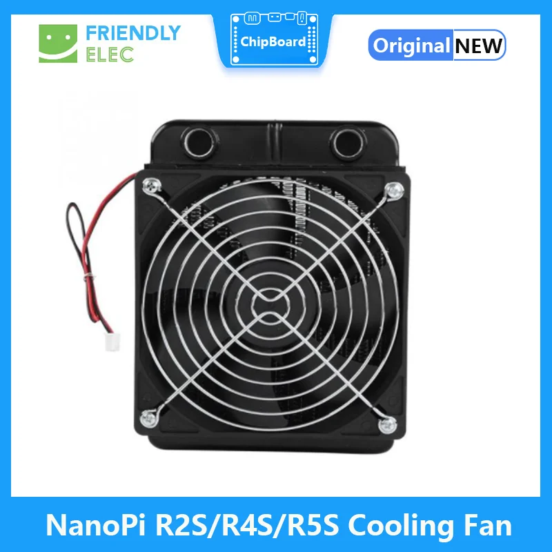 NanoPi-ventilador de refrigeración R2S R4S R5S, carcasa de aleación de aluminio, Control protector