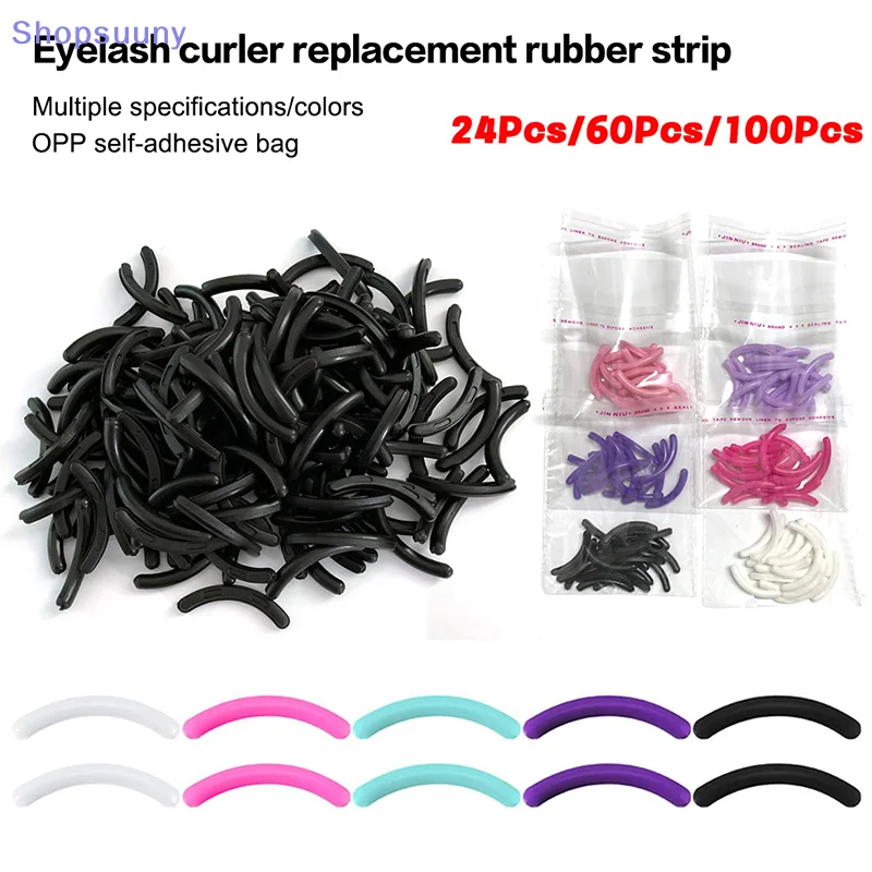 [SU]Eyelashes Curler Replacement Pad Strong Elasticity Not Easy To Break Replace The Rubber Strip Makeup Curling Styling Tools