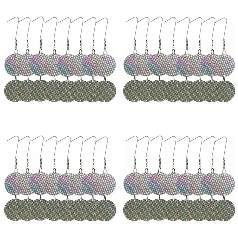 

ORNAMENT: 32 шт. отпугивающих дисков для птиц, отпугивателей голубей и ворон, блестящие светоотражающие диски-отпугиватели от вредителей