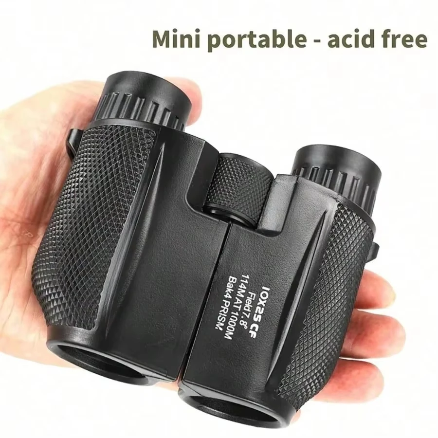 

10×25 Binoculars Telescope Ipx4 Waterproof Bak4 Prism Fmc Coating For Mountain Climbing Hunting Hiking Sightseeing