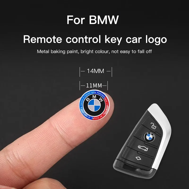 5Pcs Car Key Shell Badge Sticker 3D Aluminum Auto Key Remote Fob Decals For BMW 50th Anniversary E39 E46 E90 E60 F10 F11 F20 F30