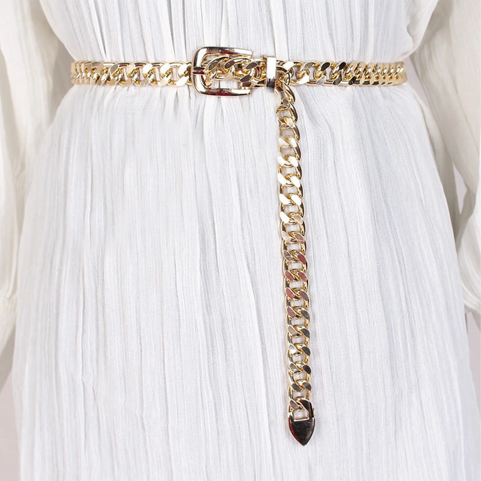 Hot Women Chain Belt Metal Waist Chain Dress Belts Adjustable