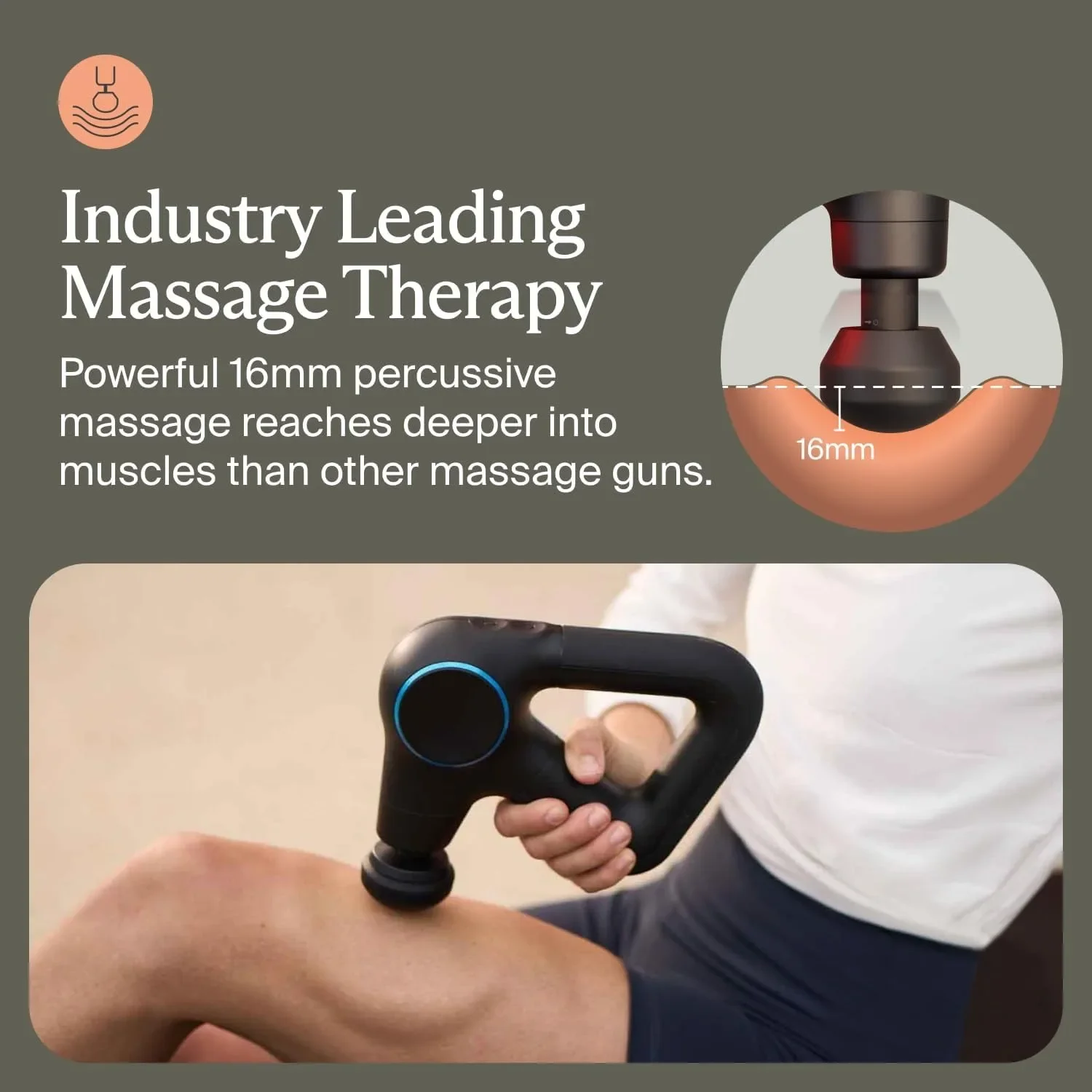 Powerful Massage Gun for Enhanced Warm-Up&Workout Recovery-Quiet Deep Tissue Massager for Body and Back Pain Relief