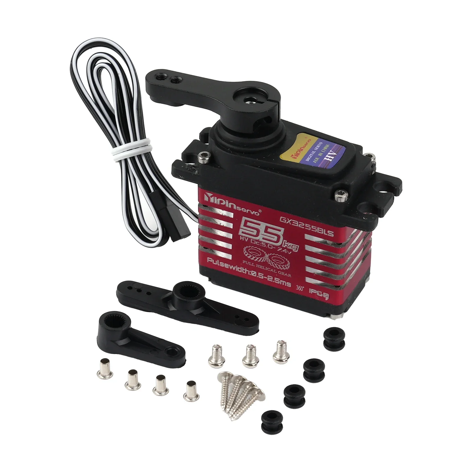 YP3255BLS 55KG Servomotore brushless digitale Ingranaggio in acciaio a coppia elevata per modellini di auto robot 180 /270 /360 gradi