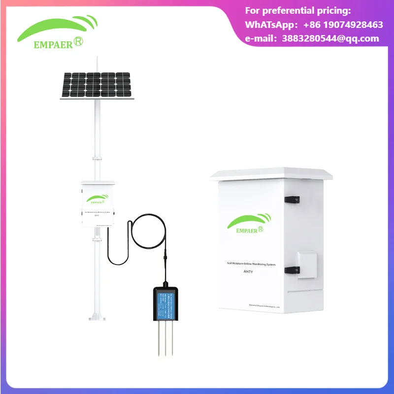 Soil Moisture Online Monitoring System 4 In 1 Sensor Measure Soil Temperature Humidity EC PH For Farmland Irrigation Management