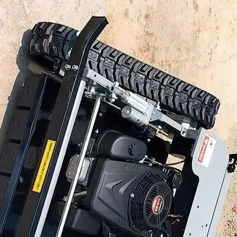 

Customized remote controlled crawler type lawn mower for household small scale lawn maintenance and management.