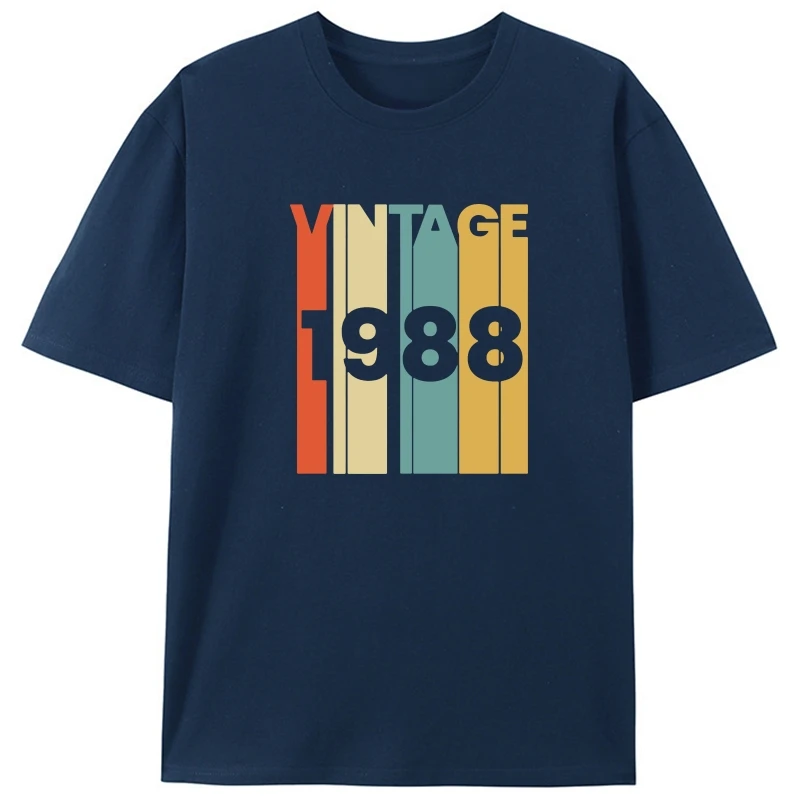 

Personality Funny Vintage 1988 Year Of Birth Birthday Born Present T-Shirt For Men Anti-Wrinkle Men Tshirts Hiphop Top