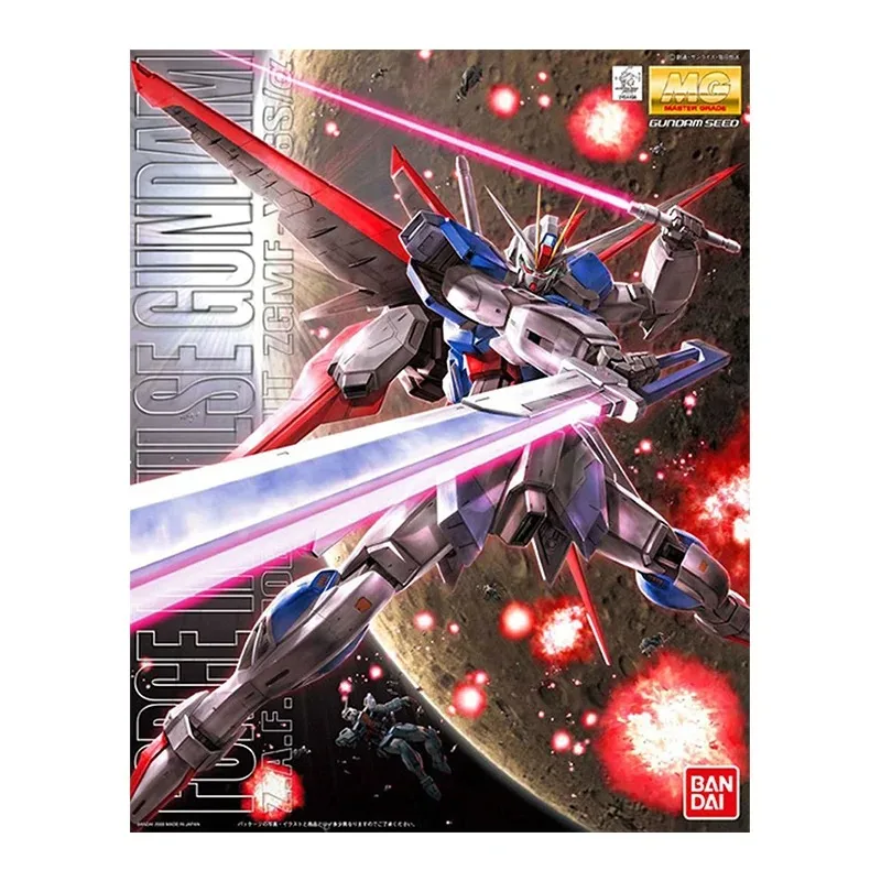 Bandai Original GUNDAM Anime Model MG 1/100 FORCE IMPULSE GUNDAM SEED Action Figure Assembly Model Toys Gifts for Children