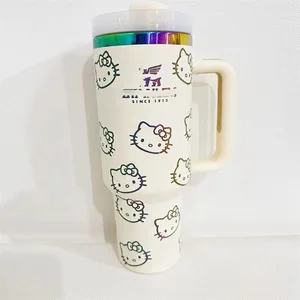 Sanrio Thermal Mug Hello Kitty Steel Portable Steel Large Capacity Water Cup Water Bottle Kawaii Children Gifts Gifts 8 Main Sales Mug Anime - №8