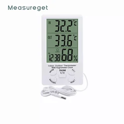 Binnen/buiten thermometer hygrometer meter vochtigheid digitaal lcd huis indoor outdoor hygrometer thermometer ta298