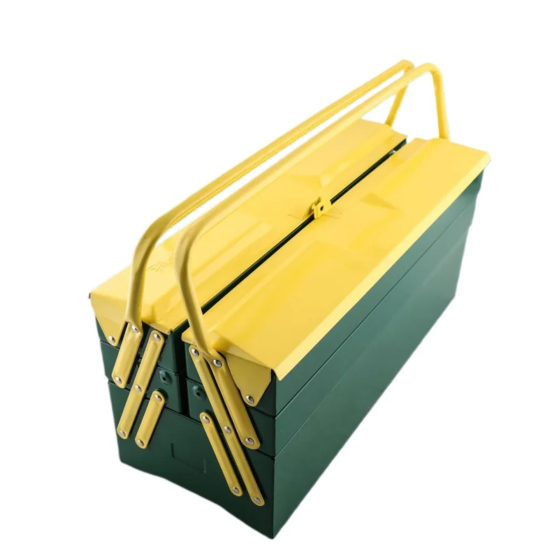 

Three-layer iron tool box Iron tool storage box Portable storage
