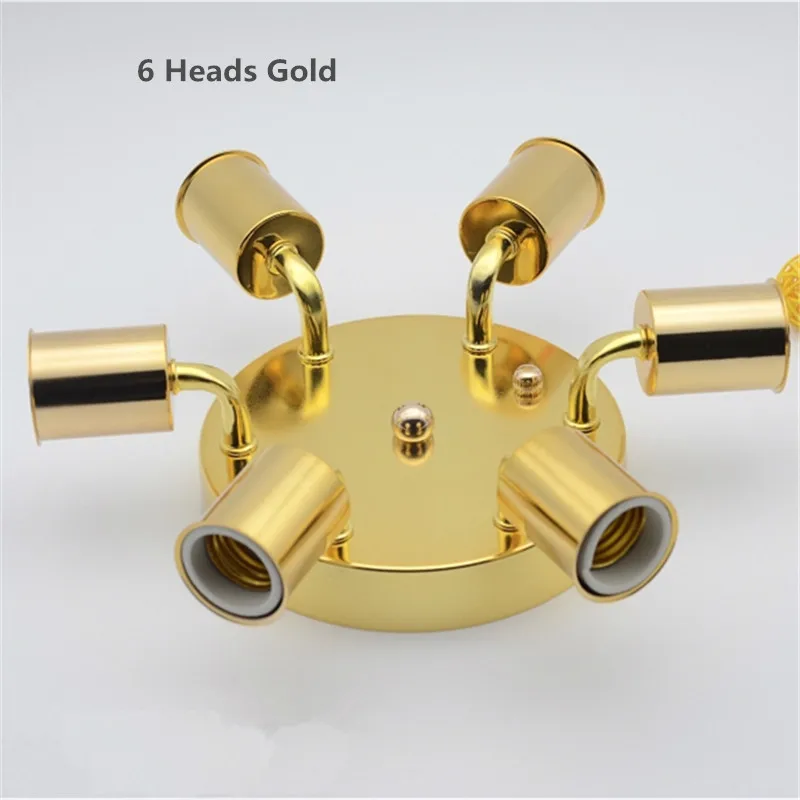 E27 Ceramic Sockets 3 Heads Lighting Accessories 5 Heads 6 Heads 8 Heads Metal Ceiling Lamps DIY Beside Wall Lights