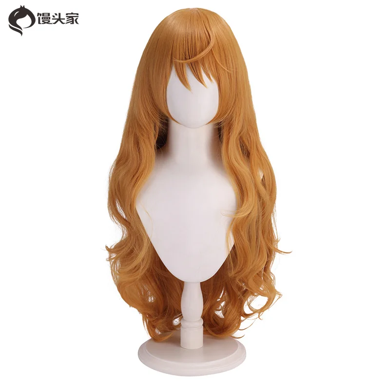 Peluca de Anime para adultos Nami, pelo largo naranja Cruly, pelo sintético resistente al calor para mujer, Halloween, 80CM