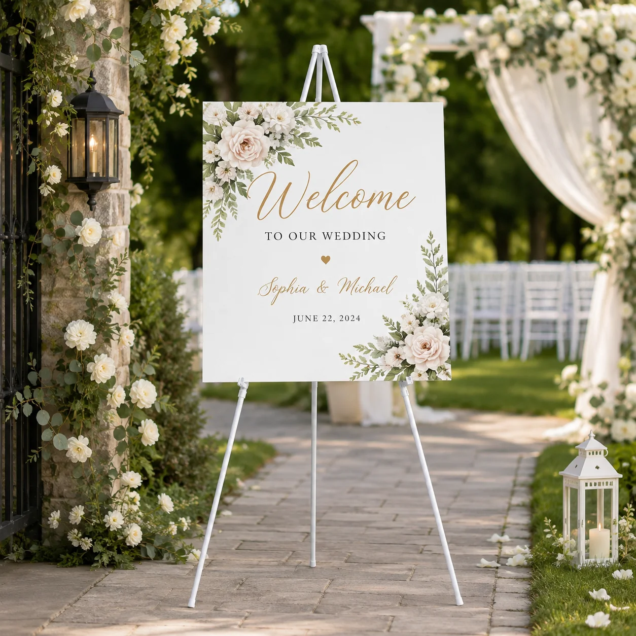 Portable Tripod Easel Stand for Wedding Sign,Adjustable Foldable Metal Display Holder 66in with Non-Slip Rubber Feet,15in Storage Rack for Party Poster,Photo Board,Art Class,Home Decor,Black White