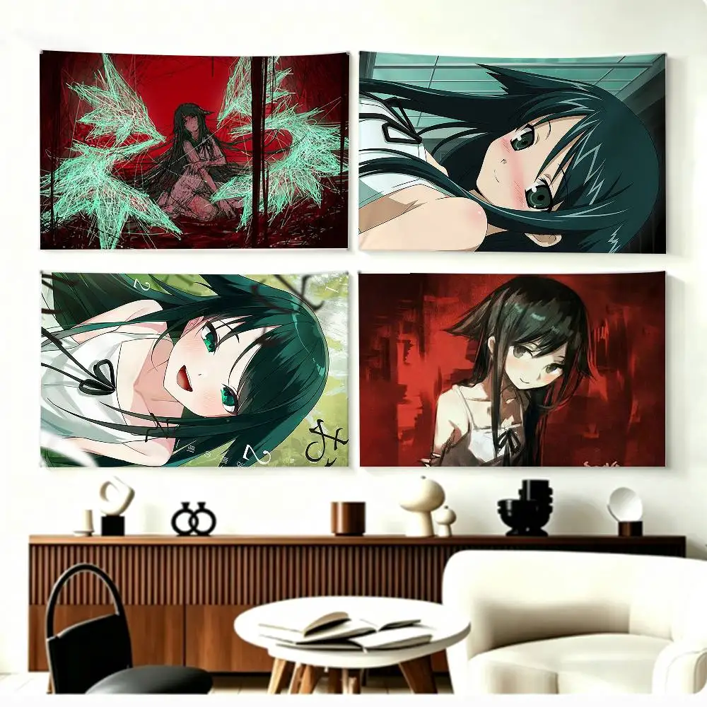 Thriller Game T-The Song of Saya Flags Wall Hanging Background Art Banner for Bedroom Home Outdoor Decor