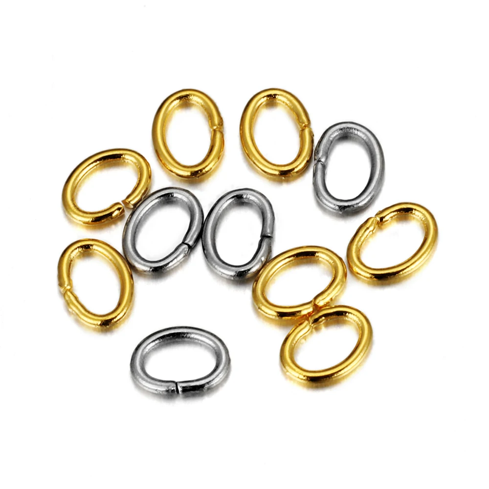300Pcs 100Pcs Stainless Steel Strong Oval Open Jump Rings Split Ring Connector for DIY Bracelet Necklace Jewelry Making Material image 5