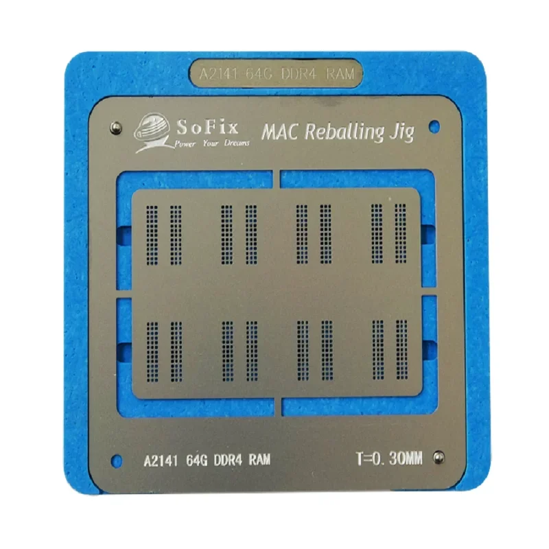 MasterXu logic board BGA Reball Plate For MacBook GPU PMUI SMC/USBC/Charging Chip A1534 A1932 LPDDR3 RAM T2 chip Reballing