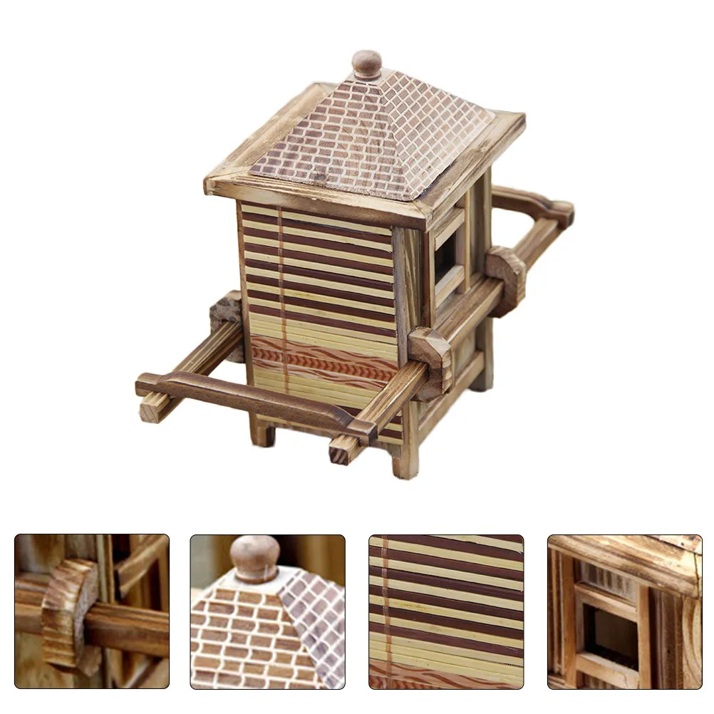 Retro Sedan Chair Craft Ornament High-Quality Wooden Decoration with Realistic Details for Home Office Desktop Holiday