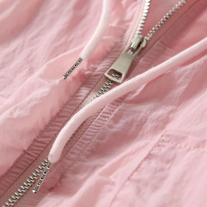 Woman Sun Protection Clothing Female Jackets Summer Ladies Thin Long Sleeve Outdoor Sports Hooded  Windbreakers Outerwear